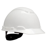 3M™ Hard Hat with Uvicator H-701R-UV, White, 4-Point Ratchet Suspension #70071614310